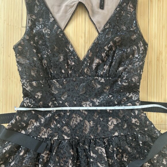 BCBG MaxAzaria Katarina Sleeveless Sequined Open Back Cocktail Dress Size 4 - Picture 8 of 8